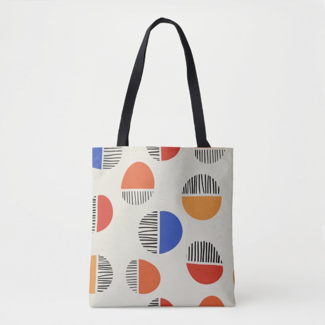 Abstract circles seamless pattern,background with  tote bag (Front)
