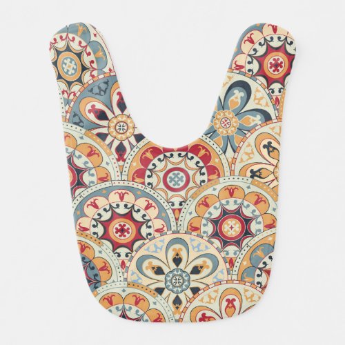 Abstract Circles Trendy Colored Wallpaper Baby Bib