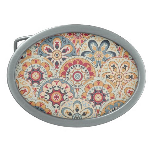 Abstract Circles Trendy Colored Wallpaper Belt Buckle