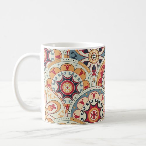 Abstract Circles Trendy Colored Wallpaper Coffee Mug