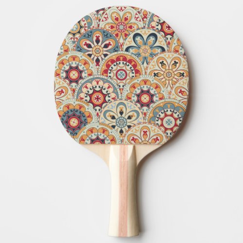 Abstract Circles Trendy Colored Wallpaper Ping Pong Paddle