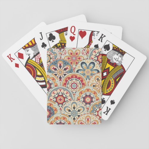 Abstract Circles Trendy Colored Wallpaper Playing Cards