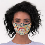 Abstract Circles: Trendy Colored Wallpaper Premium Face Mask (Worn)