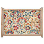 Abstract Circles: Trendy Colored Wallpaper Serving Tray