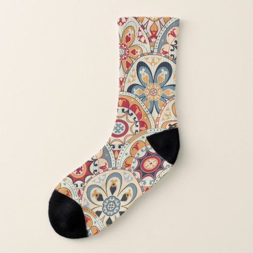 Abstract Circles Trendy Colored Wallpaper Socks