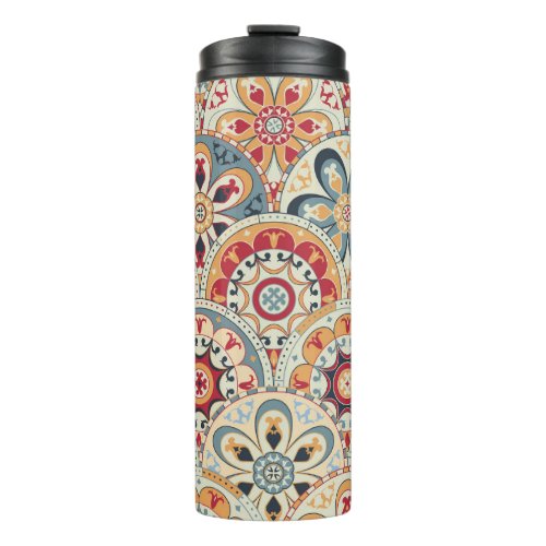 Abstract Circles Trendy Colored Wallpaper Thermal Tumbler