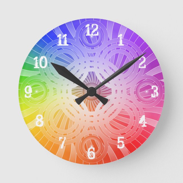 Abstract Circles: Wall Clock (Front)