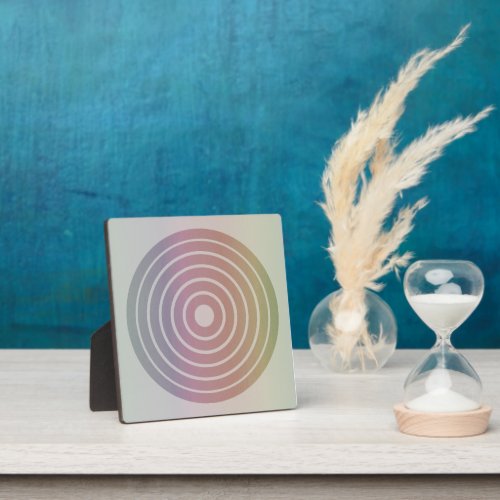 Abstract Circles with Gradient Rainbow Colors  Plaque