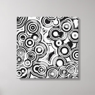 abstract circles wrapped canvas print
