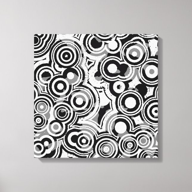 abstract circles wrapped canvas print (Front)