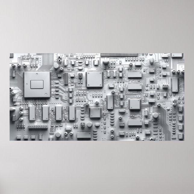 Abstract Circuit Board Poster (Front)