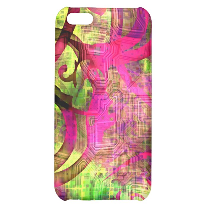 Abstract Circuitry in Neon Pink iPhone Case iPhone 5C Covers