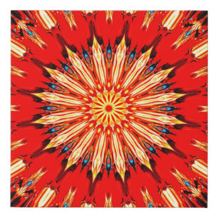 Abstract circular ornament from the changed spread faux canvas print