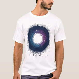 Abstract Circular Splash Art - Modern Digital Ink T-Shirt