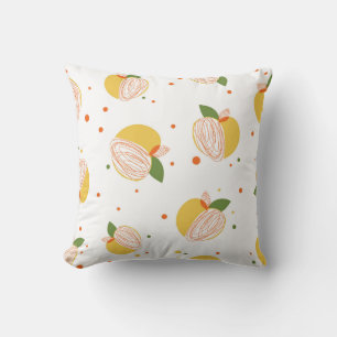 Abstract Citrus Harmony Throw Pillow