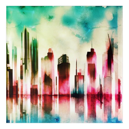 Abstract City Acrylic Print