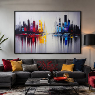 Abstract City Acrylic Wall Art