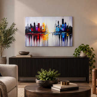 Abstract City Acrylic Wall Art