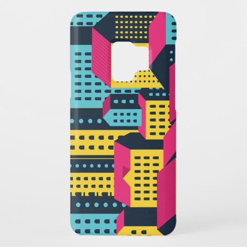 Abstract City Buildings Landscape Vintage Case_Mate Samsung Galaxy S9 Case