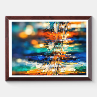 Abstract city night award plaque