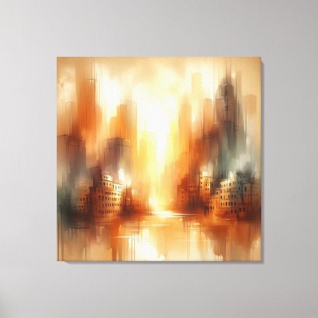 Abstract City Scape Canvas Print (Front)
