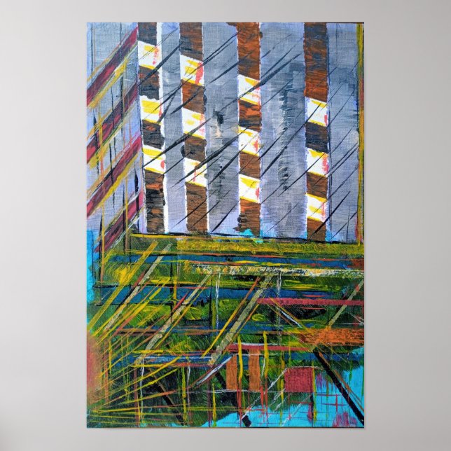 Abstract city scene poster (Front)