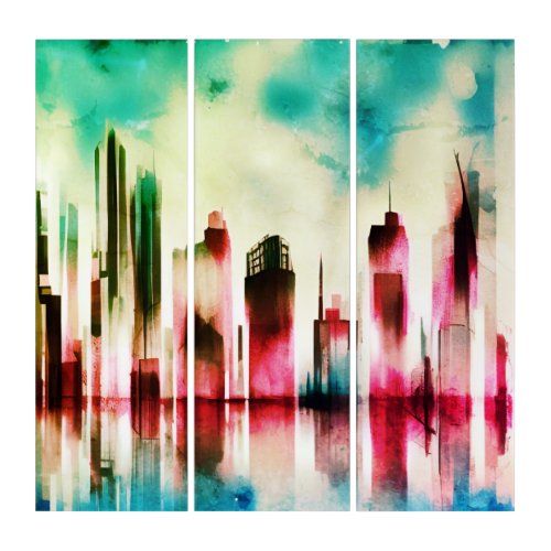 Abstract City Triptych