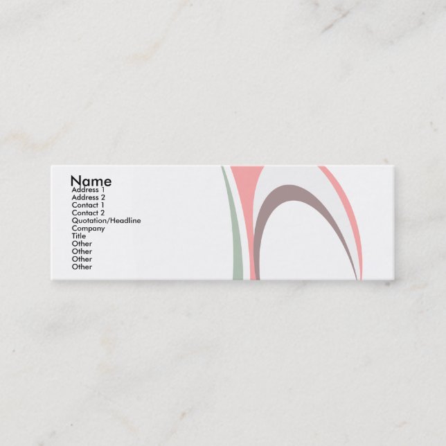 abstract classic mini business card (Front)