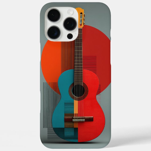 Abstract classical guitar art iPhone / iPad case (Back)