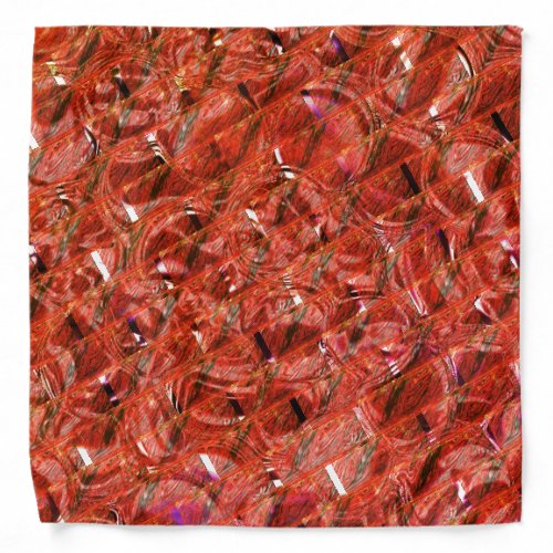 Abstract clear red with spots and crooked style bandana