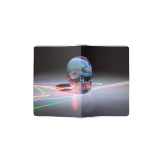Abstract Clear Skull Passport Holder