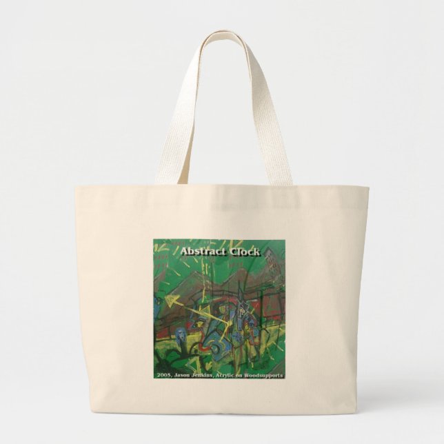 abstract clock large tote bag (Front)