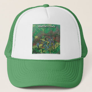 abstract clock trucker hat