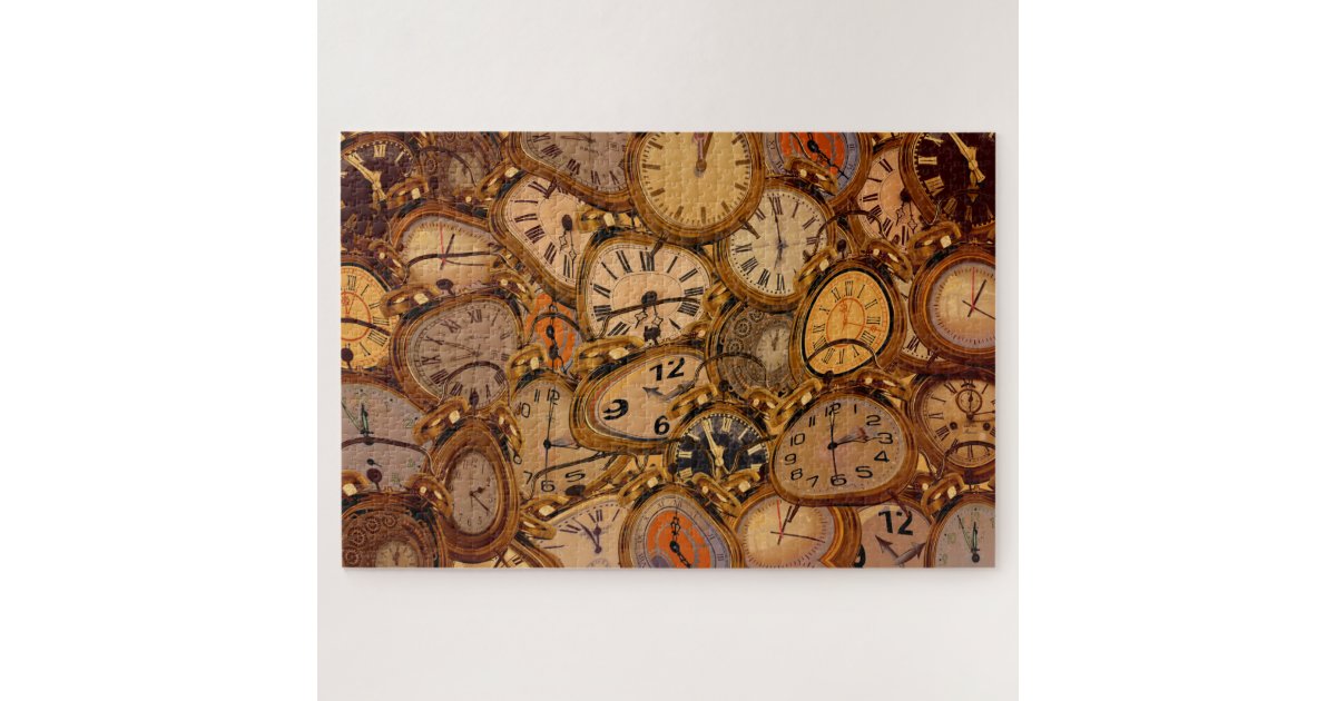 Abstract clocks jigsaw puzzle | Zazzle