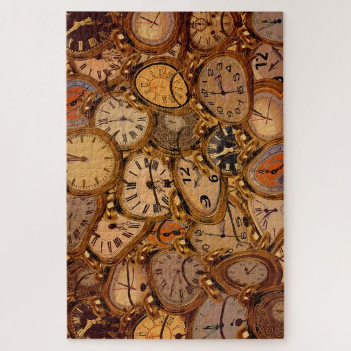 Abstract clocks jigsaw puzzle | Zazzle