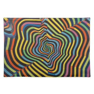 Abstract cloth placemat