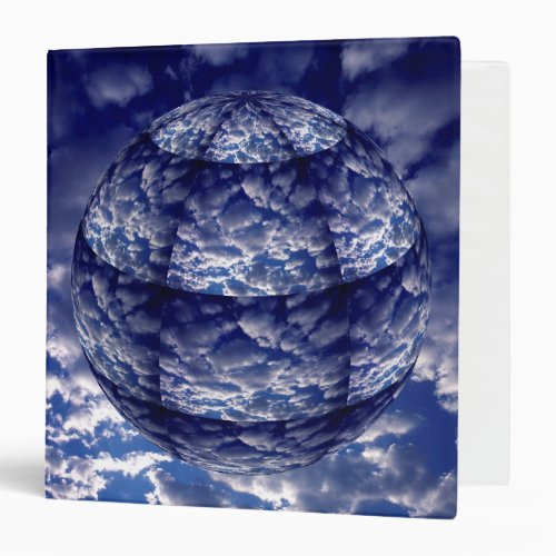 Abstract cloud 3D sphere 3 Ring Binder