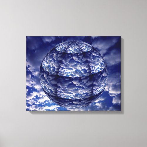 Abstract cloud 3D sphere Canvas Print