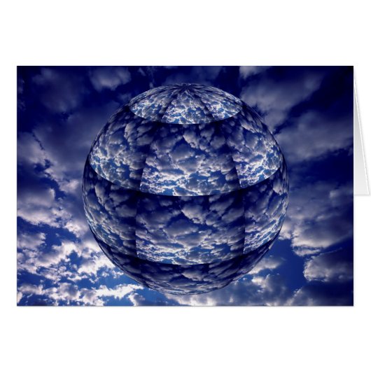 Abstract cloud 3D sphere Cards (Front Horizontal)