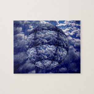 Abstract cloud 3D sphere Jigsaw Puzzle