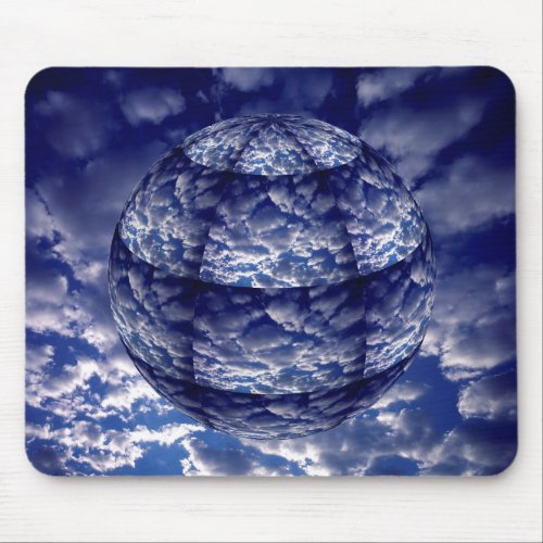 Abstract cloud 3D sphere Mouse Pad