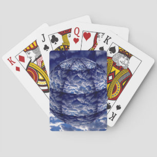 Abstract cloud 3D sphere Poker Cards
