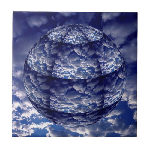 Abstract cloud 3D sphere Tile