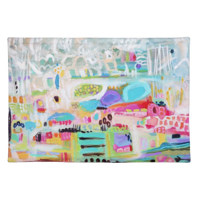 Abstract Clouds Cloth Placemat (Front)