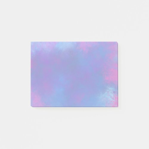 Abstract Clouds in Pink Purple and Blue Post_it Notes