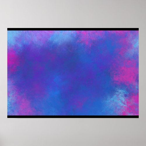 Abstract Clouds in Pink Purple and Blue Poster