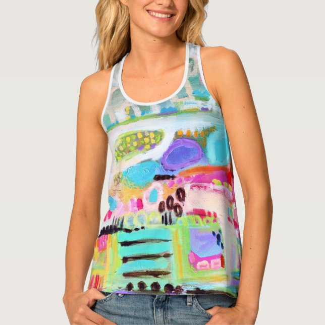 Abstract Clouds Tank Top (Front)