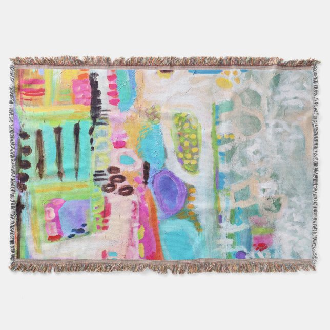 Abstract Clouds Throw Blanket (Front)