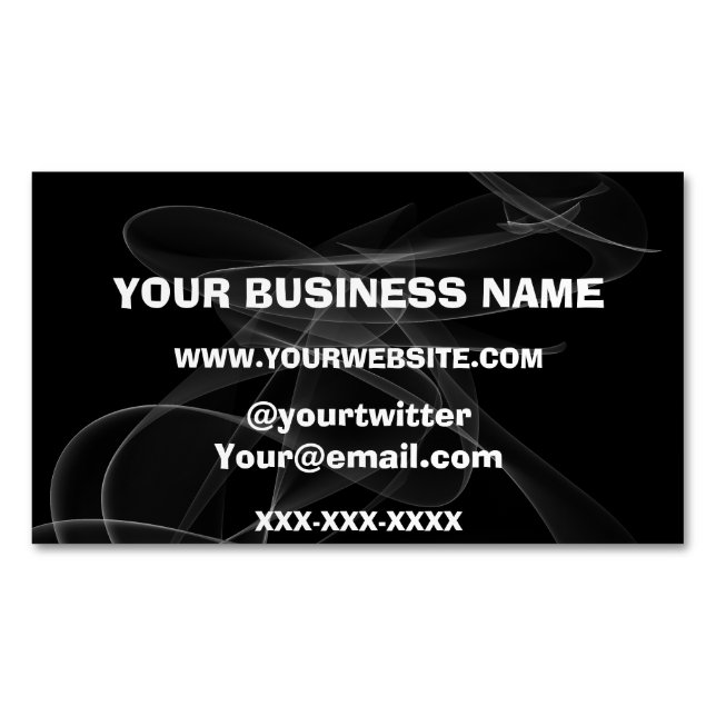 Abstract Clouds Vape Shops Magnetic Business Card (Front)