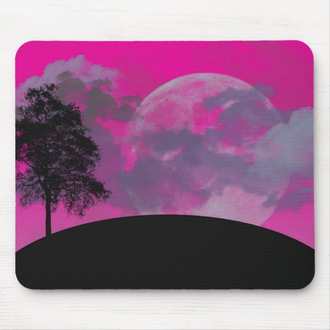 Abstract Cloudy Moon Mouse Pad (Front)